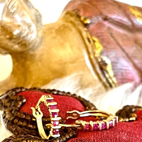 Genuine Ruby Earrings - Picture 6 of 7